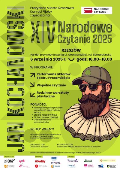 Grafika promująca Narodowe Czytanie